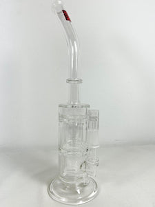 SYN Glass - 12.5" Double U Perc Rig - Red Label - $400