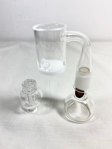 Quartz Banger 14mm Female Flat Top Gavel Set (+ 2 pearls & Spinner Carb Cap)