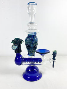 RX Glass - 11" Sculpted Alien Head Inline Rig Set w/ Built In Dish 18mm Male Joint + Free Banger - $2000