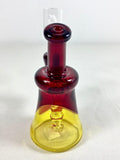 Whit Baylis - 4.5" Mini Beaker Rig 14mm Female (Red/Yellow) - $480