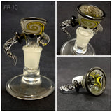 Frito Glass - 18mm Wig Wag Horn Bowl w/ Frito Millie (6 Hole) - Colors Available - $140
