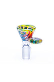 Hoss Glass - 14mm - 18mm Color Reversal Cone Bowl