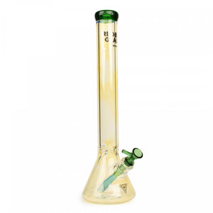 Red Eye Glass - 18" 7mm Thick Color Changing Beaker Tube w/ Green Accents - $180