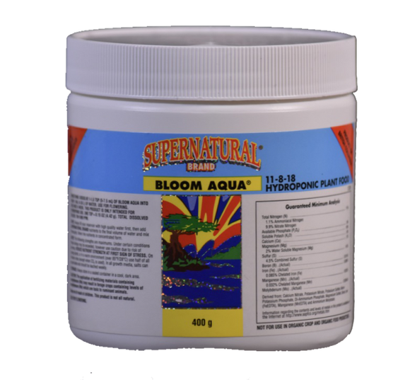 Supernatural Brand - Bloom Aqua Fertilizer - 400 g / 2.27 kg