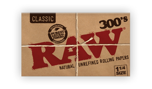 Raw - 300's Classic Rolling Papers 1 ¼ Creaseless - $7