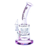 HOSS Glass - 7" Colored 10mm Male Grid Perc Rig - Colors Available - H103 - $120