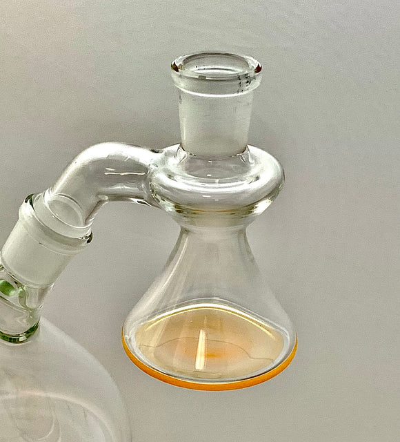 Korey Cotnam Glass - 18mm Colored Base Dry Ash Catcher - 45 Degrees - Colors Available