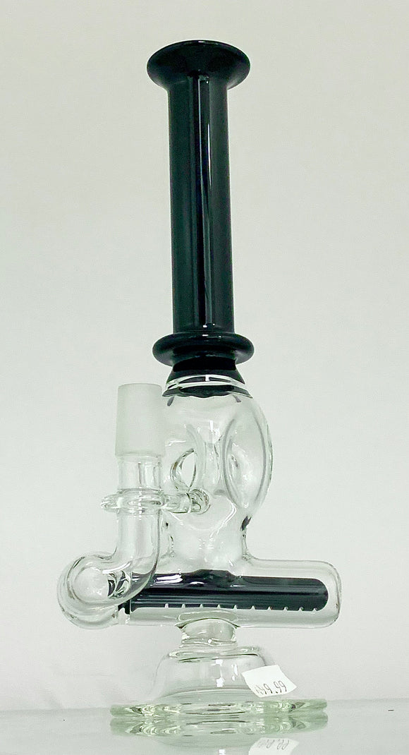 Ben Wilson Glass - 10.5” Colored Inline Rig w/ Free Banger - Black - $500