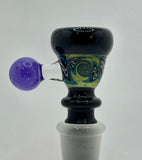 Chuck B Glass - 14mm Worked Hollow Bowl w/ Nub Handle - Colors Available - $65