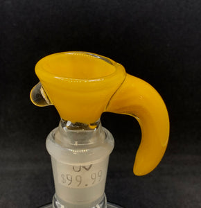 T Rex Glass - 18mm UV Horn Bowl w/ Millie (1 Hole) - Yellow