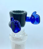 Knock Out (Kirill) Glass - 18mm Multi Colored Bowl (1 Hole) - Colors Available - $80