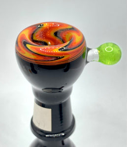 Chuck B Glass - 14mm Worked Hollow Bowl w/ Nub Handle Female Joint (CB01) - $60