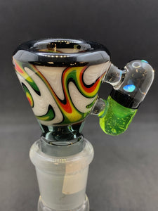 Eckardt Glass - 14mm Worked Bowl w/ Opal Handle (EK07) - $110