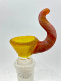 T Rex Glass - 18mm Colored Horn Bowl (1 Hole) - Colors Available - $60