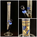 Illadelph Glass - Medium Straight (MS) Bong 20th Anniversary - Blue - $1100