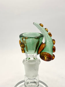 Drewp Glass - 14mm Worked Tentacle Bowl (1 Hole) - Green - $70