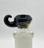 Robin Hood Glass - 18mm Worked Random Horn Bowl (Pinch Screen) Colors & Designs Available - $75