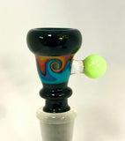 Chuck B Glass - 14mm Worked Hollow Bowl w/ Nub Handle - Colors Available - $65