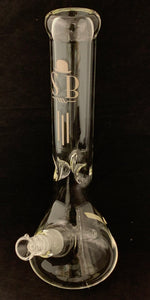 Sheldon Black - 13” Beaker Bong 3 Lines Brass (SH39) - $260