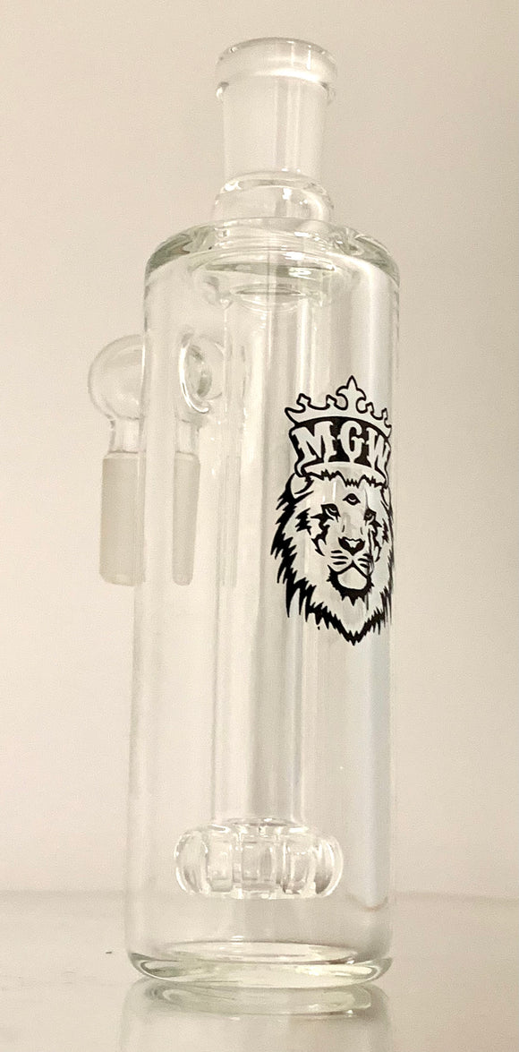 MGW Glass - 6” Showerhead Ash Catcher - 14 to 14mm 90 Degree - White Logo - $100