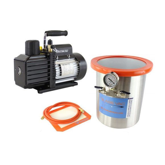 BVV (Best Value Vacs) - Resin Trap Vacuum Chamber With Pump - Sizes Available